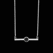 Load image into Gallery viewer, Hard Truth Bar Necklace — Onyx – Stainless