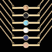 Load image into Gallery viewer, Hard Truth Bar Necklace — Rose Quartz