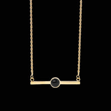 Load image into Gallery viewer, Hard Truth Bar Necklace — Onyx – Gold