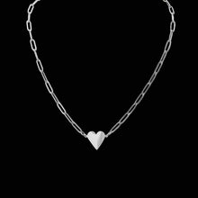 Load image into Gallery viewer, Cold Heart Paperclip Necklace - Stainless