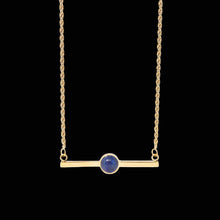 Load image into Gallery viewer, Hard Truth Bar Necklace — Sodalite – Gold
