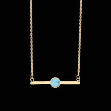 Load image into Gallery viewer, Hard Truth Bar Necklace — Turquoise - Gold