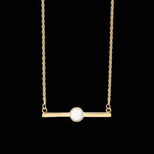 Load image into Gallery viewer, Hard Truth Bar Necklace — Howlite – Gold