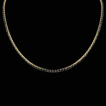 Load image into Gallery viewer, Black Out Tennis Chain – Gold – 18"