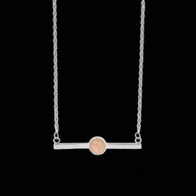 Load image into Gallery viewer, Hard Truth Bar Necklace — Rose Quartz – Stainless