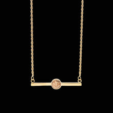 Load image into Gallery viewer, Hard Truth Bar Necklace — Picture Jasper – Gold