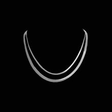 Load image into Gallery viewer, Silver Tongue Herringbone – 3mm – 14"