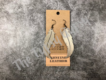 Load image into Gallery viewer, Leather Feather Earrings