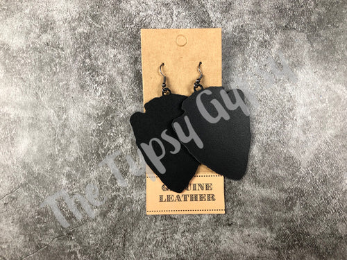 Leather Arrowhead Earrings