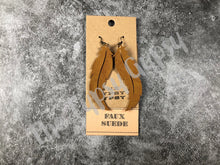 Load image into Gallery viewer, Faux Suede Feather Earrings