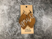 Load image into Gallery viewer, Faux Suede Fringe Earrings