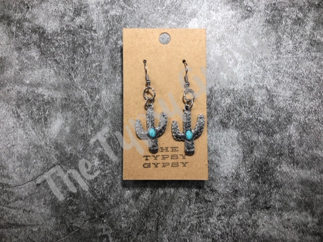 Western Cactus Earrings