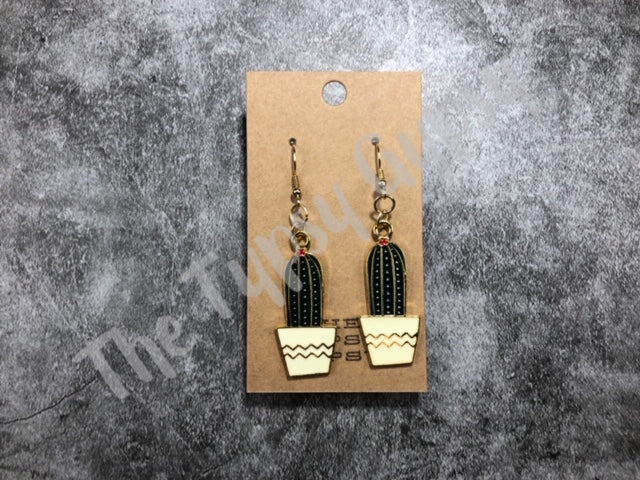 Tall Cactus Earrings