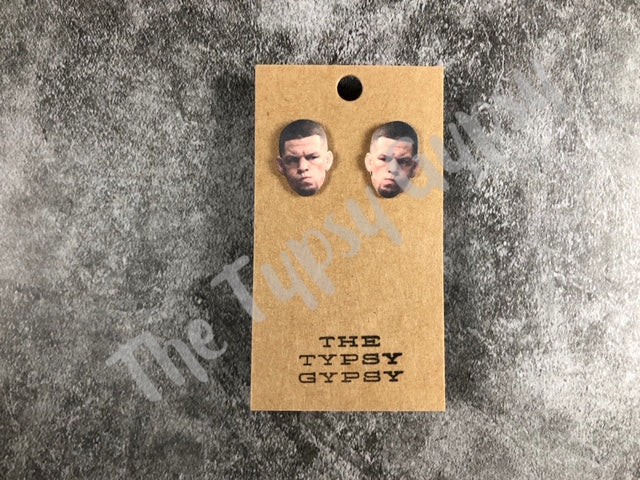 Famous Faces Nate Diaz Earrings